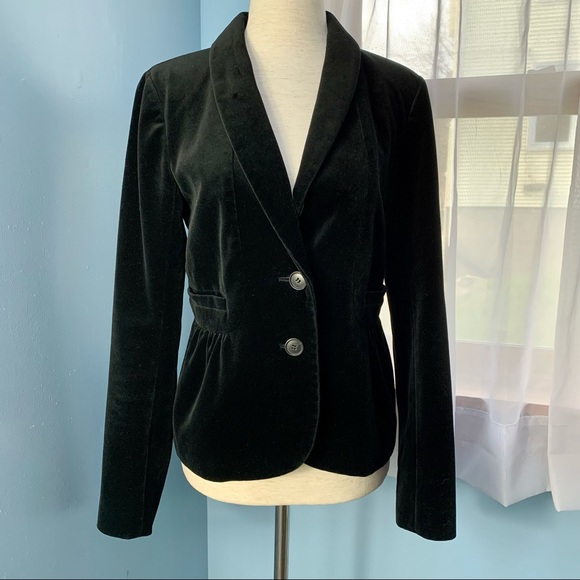 J. Crew Eden Black Velvet Blazer - Picture 7 of 9